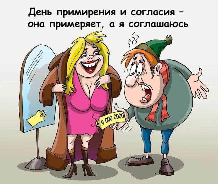 День примирения и согласия - она примеряет, а я соглашаюсь