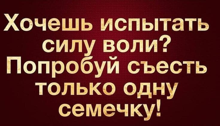 Хочешь испытать силу воли? Попробуй съесть только одну семечку!